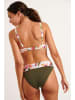 Livia Monte-Carlo Bikini-Oberteil "Barber" in Weiß/ Rosa