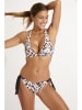 Livia Monte-Carlo Bikini-Oberteil "Bangka" in Weiß/ Braun