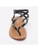 Les BAGATELLES Leder-Zehensandalen "Union" in Schwarz