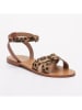 Les BAGATELLES Leder-Sandalen "Brione" in Hellbraun