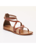 Les BAGATELLES Leder-Sandalen "Jacenia" in Camel