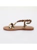 Les BAGATELLES Leren sandalen "Maria" goudkleurig
