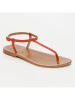 Les BAGATELLES Leder-Zehensandalen "Alberti" in Koralle