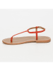 Les BAGATELLES Leren teensandalen "Alberti" koraalrood