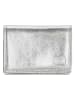 DOUBLE-D Leder-Geldbörse in Silber - (B)10 x (H)8 x (T)2 cm