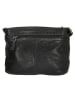 HIDE & STITCHES Leren schoudertas zwart - (B)26 x (H)20 x (D)5 cm