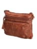 HIDE & STITCHES Leder-Umhängetasche in Hellbraun - (B)23 x (H)17 x (T)3 cm