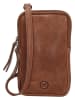 HIDE & STITCHES Leren smartphonetas cognackleurig - (B)10 x (H)18 x (D)2,5 cm