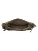 HIDE & STITCHES Leder-Umhängetasche in Oliv - (B)23 x (H)17 x (T)5 cm