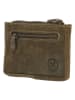 HIDE & STITCHES Leren sleuteletui olijfgroen - (B)11,5 x (H)7,5 x (D)1,5 cm
