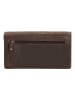 HIDE & STITCHES Leren portemonnee bruin - (B)15,3 x (H)9 x (D)3 cm