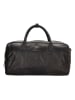 HIDE & STITCHES Leder-Weekender in Schwarz - (B)54 x (H)32 x (T)21 cm