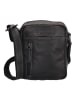 HIDE & STITCHES Leren schoudertas zwart - (B)14,5 x (H)18 x (D)5,5 cm