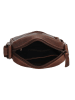 HIDE & STITCHES Leren schoudertas bruin - (B)14,5 x (H)18 x (D)5,5 cm