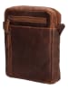HIDE & STITCHES Leren schoudertas cognackleurig - (B)21 x (H)24 x (D)5 cm