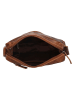 HIDE & STITCHES Leder-Umhängetasche in Cognac - (B)21 x (H)24 x (T)5 cm