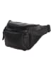 HIDE & STITCHES Leren borstbuidel zwart - (B)23 x (H)13 x (D)4 cm