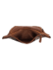 HIDE & STITCHES Leder-Brusttasche in Cognac - (B)23 x (H)13 x (T)4 cm