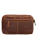 HIDE & STITCHES Leren clutch lichtbruin - (B)22 x (H)14 x (D)4 cm