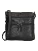 HIDE & STITCHES Leder-Umhängetasche in Schwarz  - (B)27,5 x (H)28 x (T)4 cm
