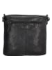 HIDE & STITCHES Leren schoudertas zwart - (B)27,5 x (H)28 x (D)4 cm