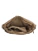HIDE & STITCHES Leder-Umhängetasche in Taupe - (B)27,5 x (H)28 x (T)4 cm