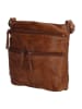 HIDE & STITCHES Leder-Umhängetasche in Hellbraun - (B)20 x (H)22 x (T)3 cm