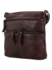 HIDE & STITCHES Leren schoudertas bruin - (B)20 x (H)22 x (D)3 cm