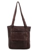 HIDE & STITCHES Leder-Rucksack in Braun - (B)26,5 x (H)23 x (T)10 cm