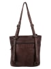 HIDE & STITCHES Leren rugzak bruin - (B)26,5 x (H)23 x (D)10 cm