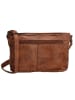 HIDE & STITCHES Leder-Umhängetasche in Hellbraun - (B)23 x (H)16 x (T)4 cm