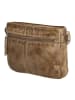 HIDE & STITCHES Leder-Umhängetasche in Beige - (B)23 x (H)16 x (T)4 cm