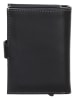 HIDE & STITCHES Leren portemonnee zwart - (B)7 x (H)10 x (D)1,5 cm