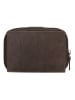 HIDE & STITCHES Leder-Geldbörse in Braun - (B)12,5 x (H)9 x (T)3,5 cm