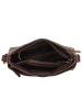 HIDE & STITCHES Leder-Umhängetasche in Braun - (B)21,5 x (H)14 x (T)6,5 cm