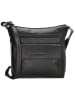 HIDE & STITCHES Leren schoudertas zwart - (B)24 x (H)25 x (D)10 cm