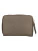 Charm Leder-Geldbörse in Taupe - (B)7 x (H)11 x (T)3 cm