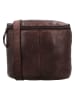 HIDE & STITCHES Leren schoudertas bruin - (B)22 x (H)20 x (D)7 cm
