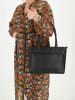 HIDE & STITCHES Leder-Schultertasche "Japura" in Schwarz - (B)31 x (H)24 x (T)8 cm