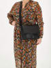 HIDE & STITCHES Leder-Umhängetasche in Schwarz - (B)28 x (H)19 x (T)7 cm