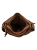 HIDE & STITCHES Leder-Umhängetasche in Hellbraun - (B)34 x (H)25 x (T)10 cm