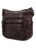 HIDE & STITCHES Leder-Umhängetasche in Braun - (B)34 x (H)25 cm