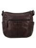HIDE & STITCHES Leren schoudertas bruin - (B)34 x (H)25 cm