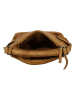 HIDE & STITCHES Leren schoudertas lichtbruin - (B)21 x (H)19 x (D)10 cm