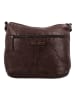 HIDE & STITCHES Leren schoudertas bruin - (B)34 x (H)25 x (D)10 cm