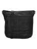 HIDE & STITCHES Leren schoudertas zwart - (B)35 x (H)30 x (D)10 cm