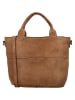 HIDE & STITCHES Leder-Schultertasche in Hellbraun - (B)39 x (H)27 x (T)12 cm