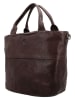 HIDE & STITCHES Leder-Schultertasche in Braun - (B)37 x (H)29 x (T)12 cm