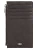 Charm Leder-Kartenetui in Braun - (B)13 x (H)7,5 x (T)1 cm