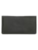 DOUBLE-D Leren portemonnee zwart - (B)15 x (H)8 x (D)2 cm